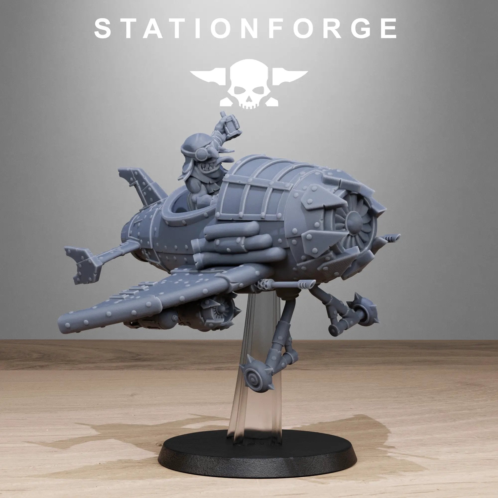 3D printed Gobs Planes by StationForge Miniatures, designed for Last Hope Miniatures tabletop game, featuring detailed miniature aircraft.
