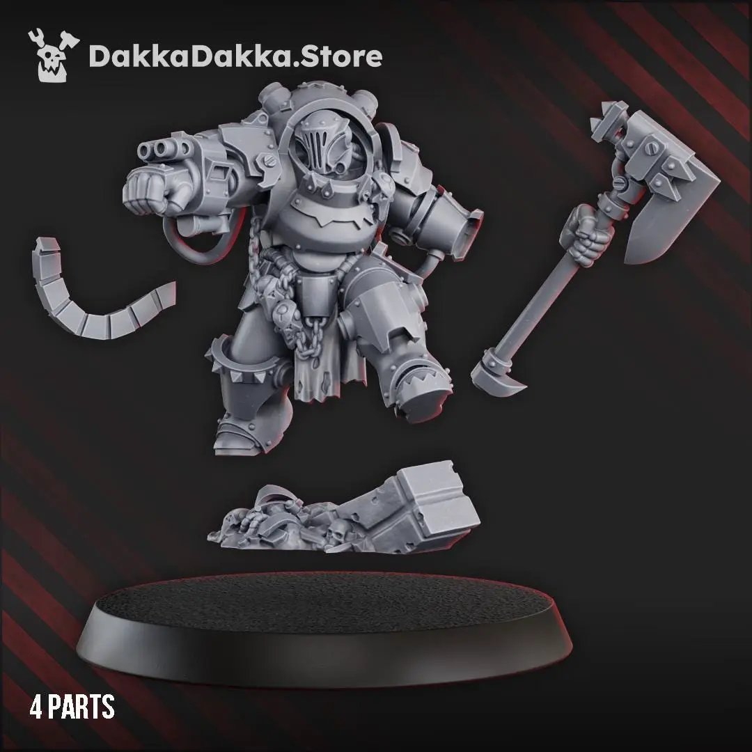 3D printed Gorgwork Commander miniature by DakkaDakka Miniatures, detailed fantasy figure from Last Hope Miniatures.