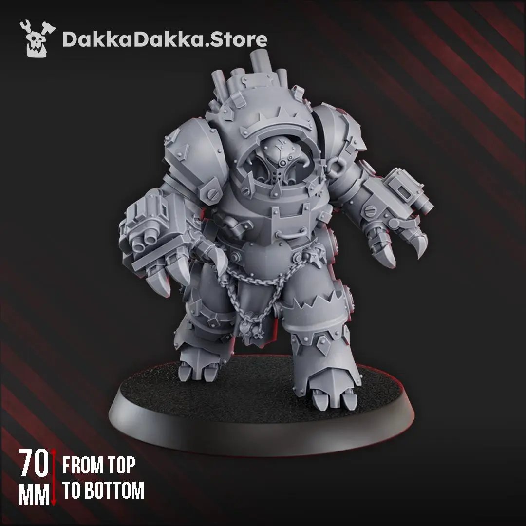 3D printed Gorgwork Mechdread by DakkaDakka Miniatures, detailed sci-fi robotic model from Last Hope Miniatures.