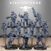 3D printed GrimGuard Jungle Fighters miniature by Last Hope Miniatures, showcasing detailed jungle combat figures.