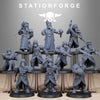 3D printed GrimGuard Vigils miniature by Last Hope Miniatures, detailed fantasy warrior figure on a textured base.