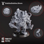 3D printed Grimwald, the Fused Twins miniature by Last Hope Miniatures from DakkaDakka Miniatures, shown in detailed close-up.