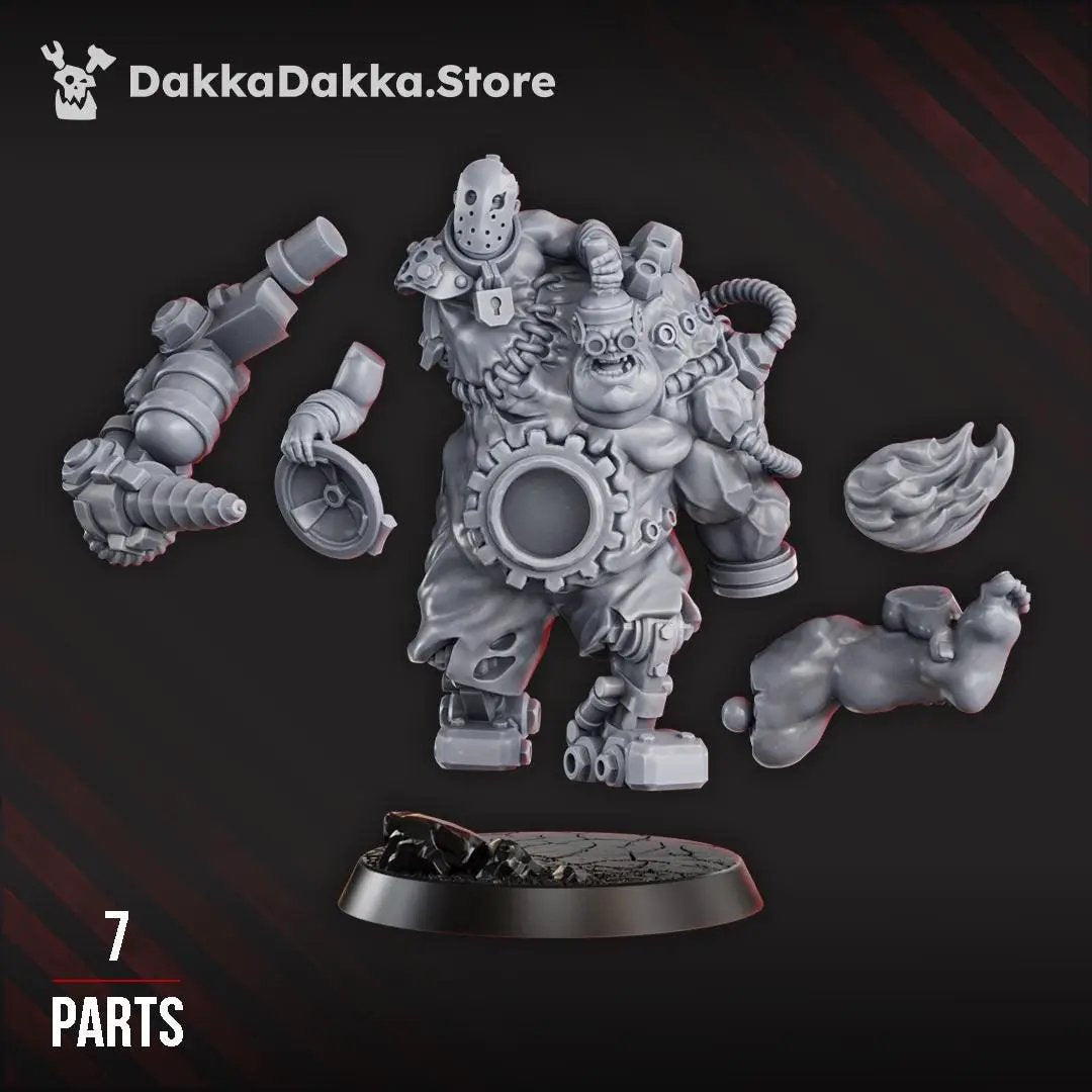 3D printed Grimwald, the Fused Twins figurine by Last Hope Miniatures from DakkaDakka Miniatures, showing detailed twin sculpt.