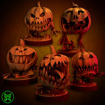 3D printed Halloween Chompaz miniatures by Last Hope Miniatures, showing five detailed Chompaz figures for tabletop gaming.