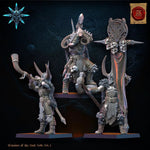 3D printed Heavy Weapon Barbarian Command Group by Lost Kingdom Miniatures, featuring detailed barbarian figures with heavy weaponry.