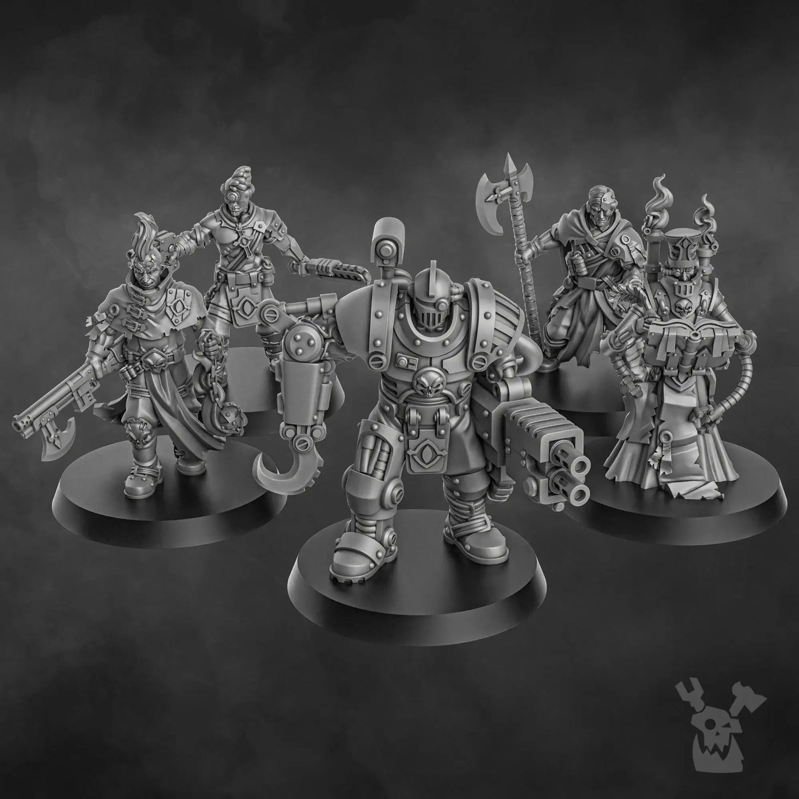 3D printed Holy Department of Heretical Investigations miniature by Last Hope Miniatures, detailed religious-themed figure with intricate design.
