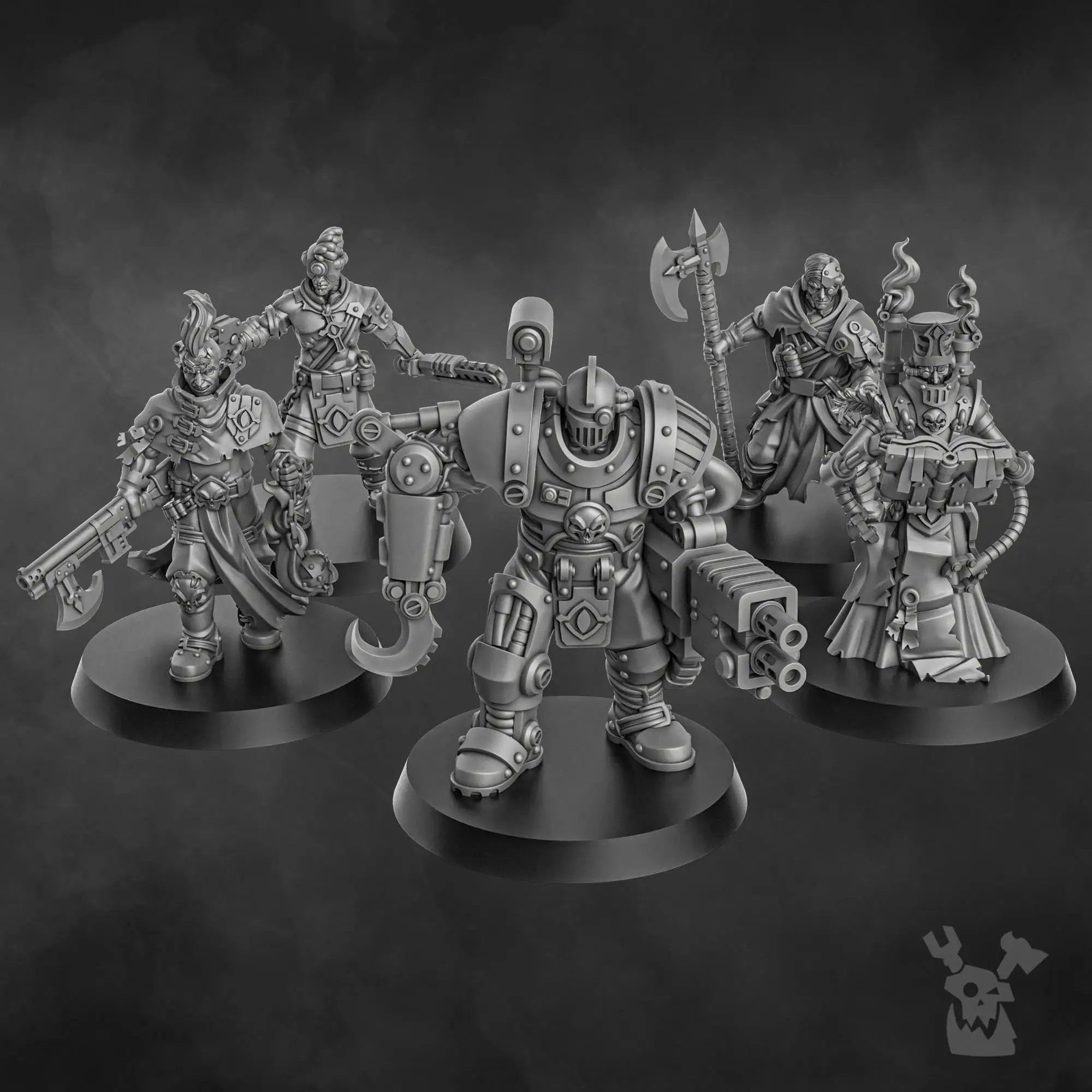 3D printed Holy Department of Heretical Investigations miniature by Last Hope Miniatures, detailed religious-themed figure with intricate design.