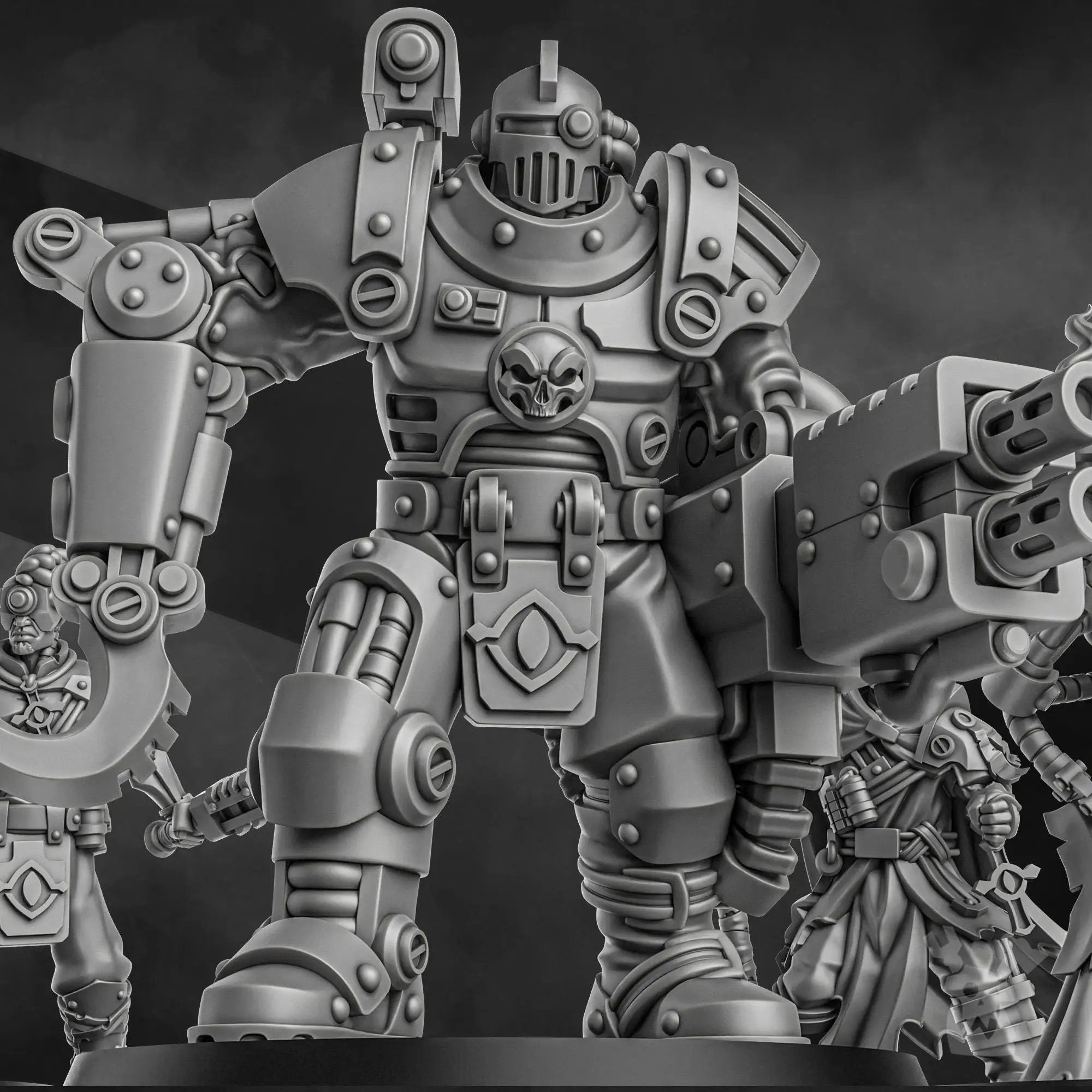 3D printed Holy Department of Heretical Investigations miniature by Last Hope Miniatures, detailed figure on a display base.