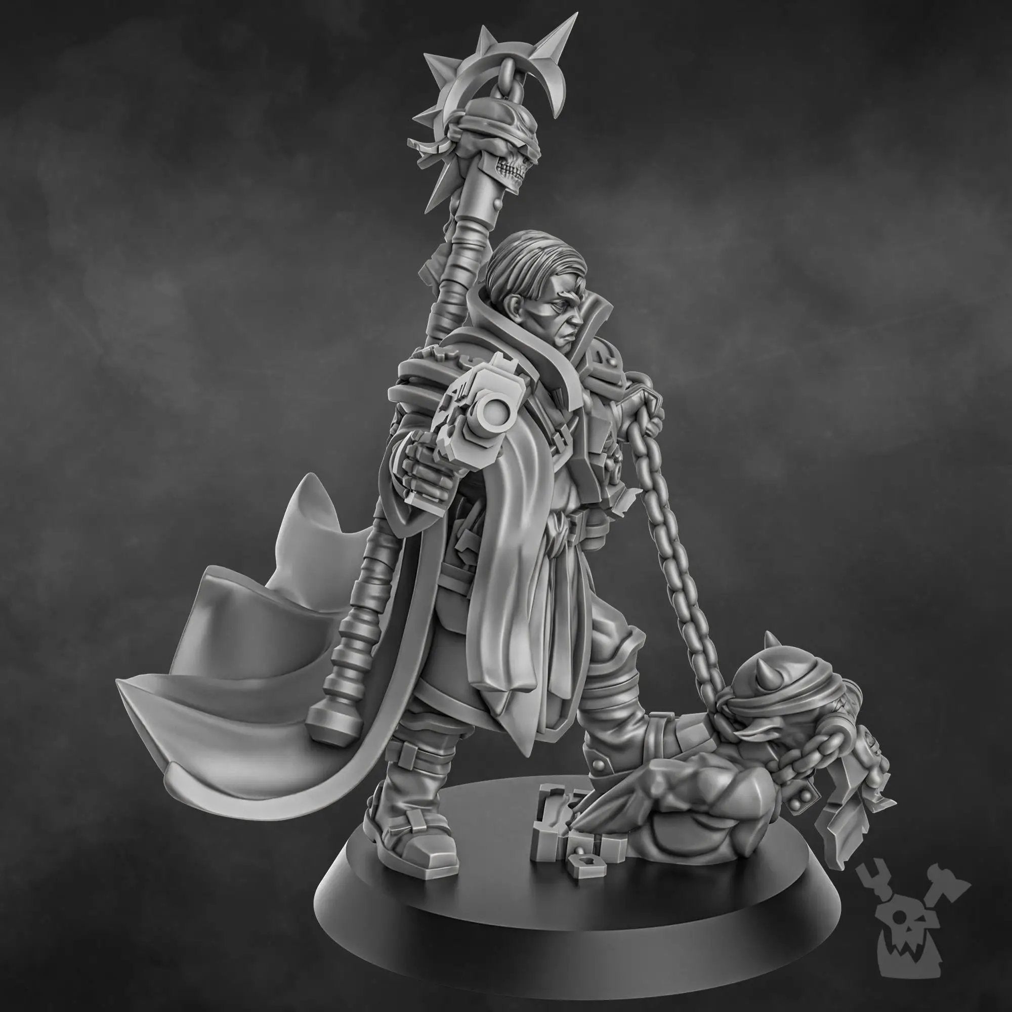 3D printed Imperial Investigator miniature by Last Hope Miniatures from DakkaDakka, featuring detailed armor and weaponry.