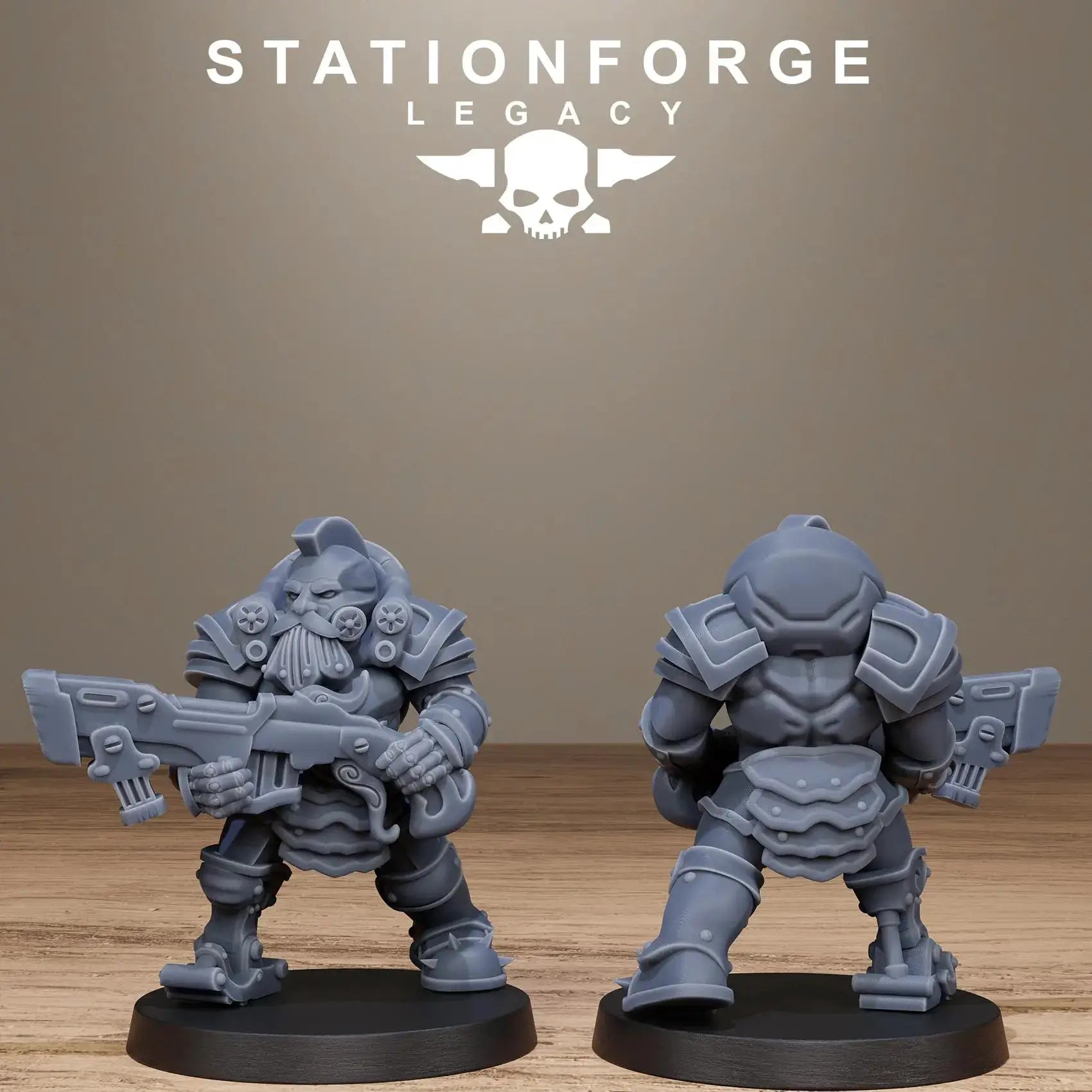 3D Printed Ironvale Dwarf Infantry by Stationforge Legacy Miniatures by Last Hope Miniatures