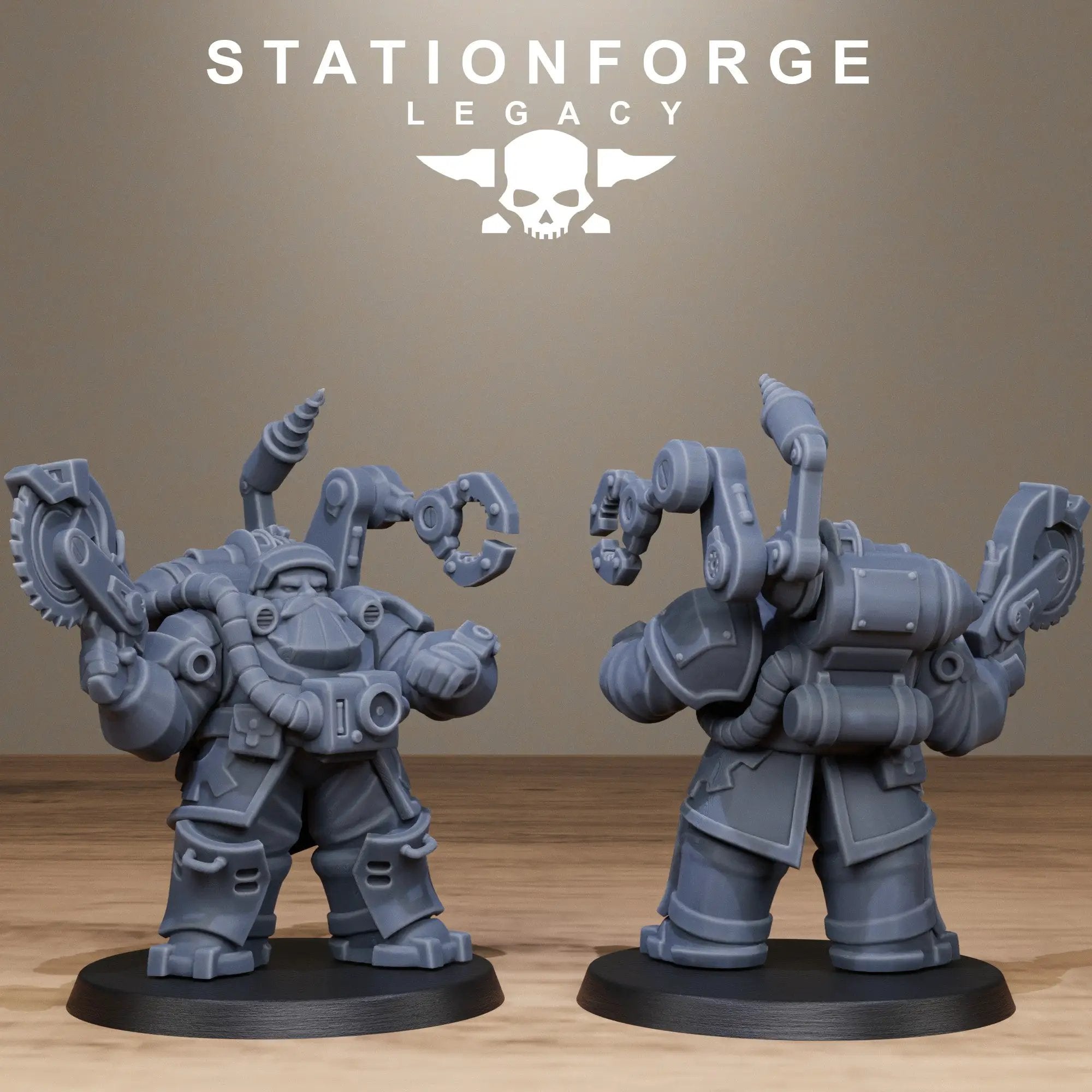 3D printed Ironvale Dwarf Leaders miniature by Last Hope Miniatures, detailed fantasy dwarf figures for tabletop gaming.