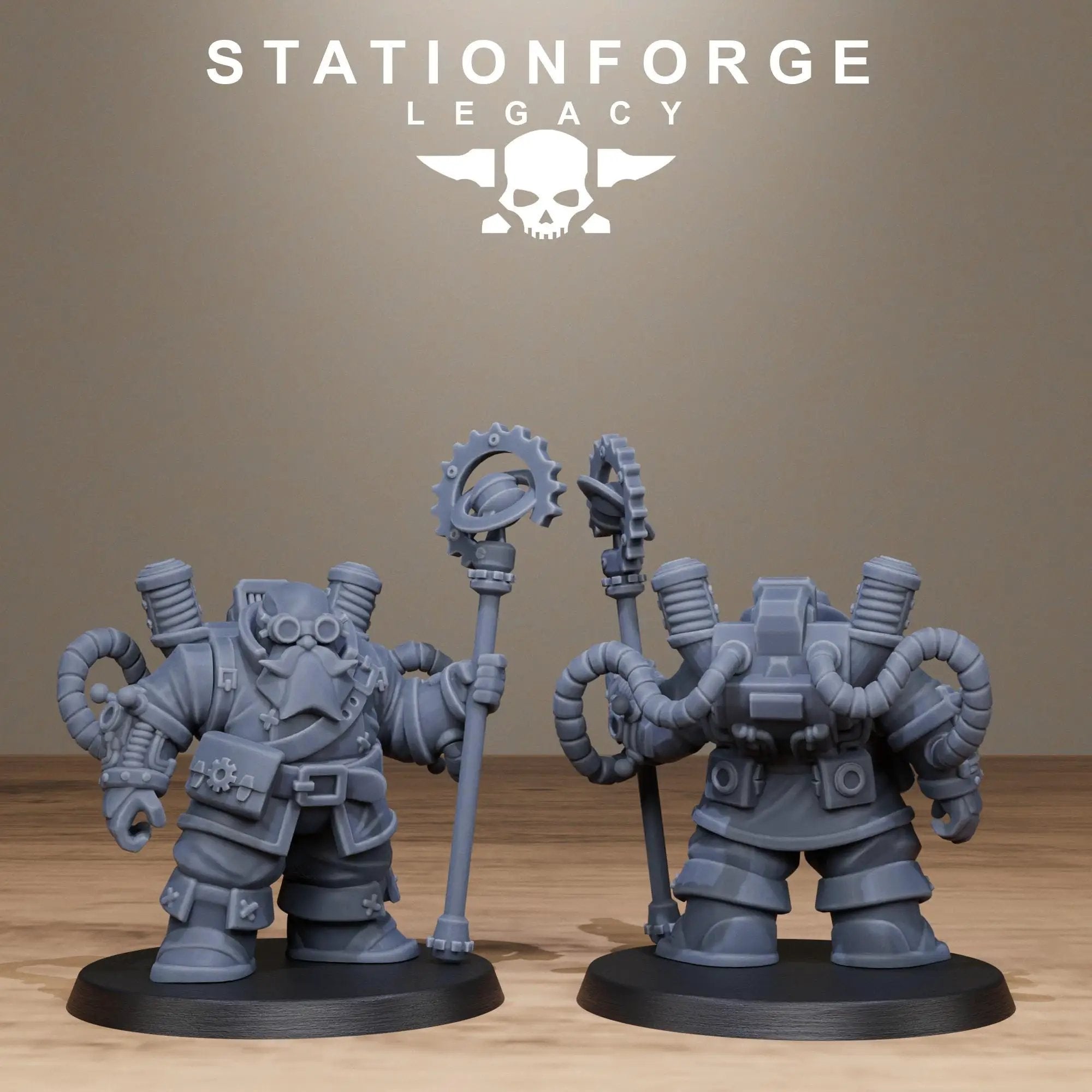 3D printed Ironvale Leaders miniatures by StationForge for Last Hope Miniatures, featuring detailed fantasy character figures.