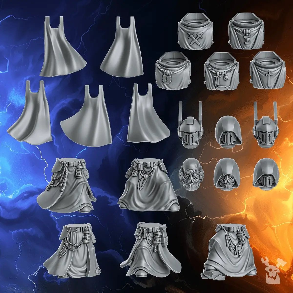 3D printed Knights of the Circle Squad by DakkaDakka Miniatures, detailed miniature figures from Last Hope Miniatures.