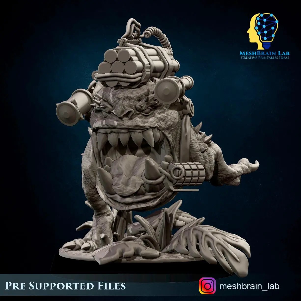 3D printed Kommando Pet Bomb by Meshbrain Labs Miniatures, detailed miniature model from Last Hope Miniatures collection.