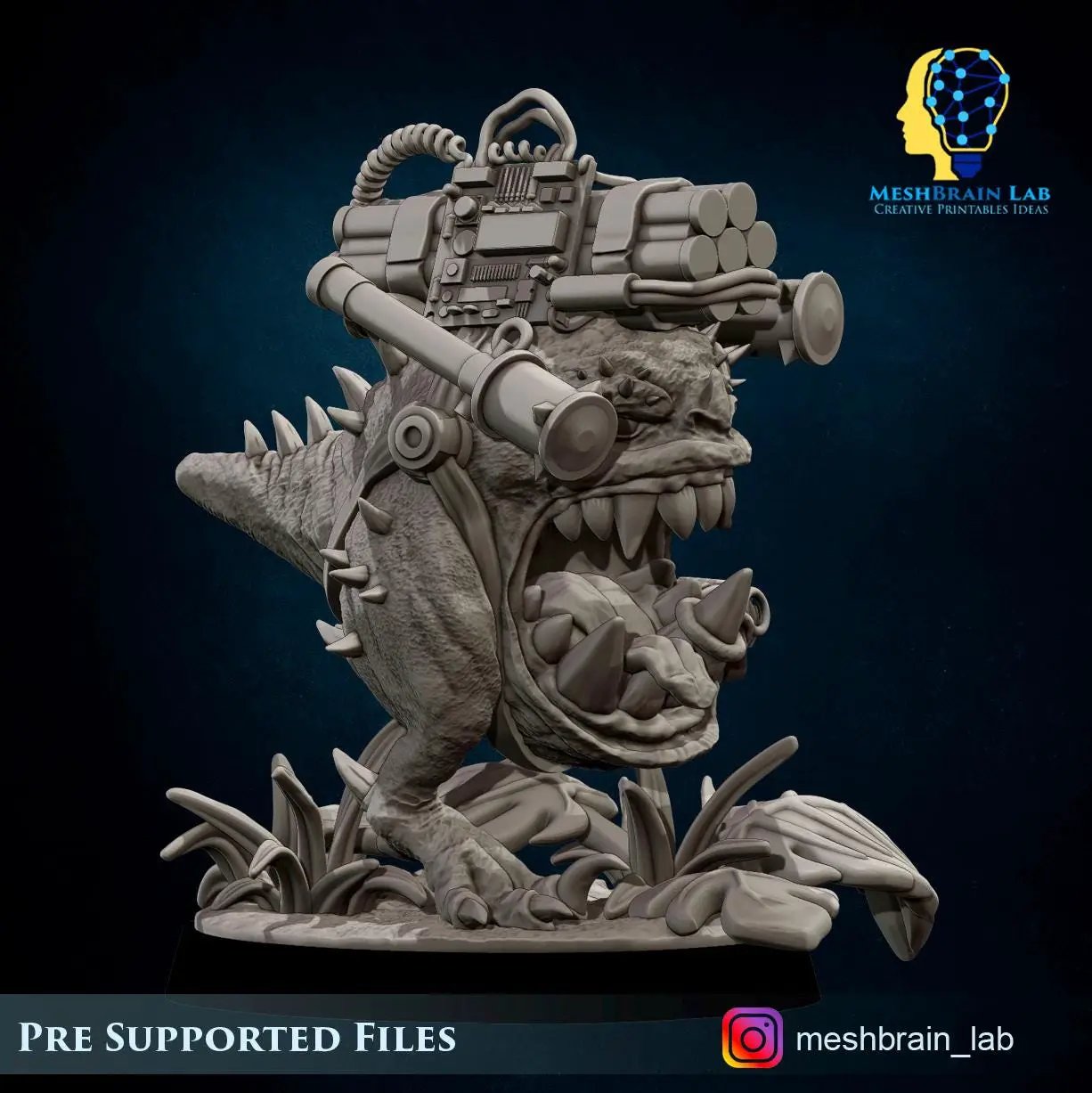 3D printed Kommando Pet Bomb by Meshbrain Labs Miniatures, detailed miniature model for tabletop gaming, from Last Hope Miniatures.