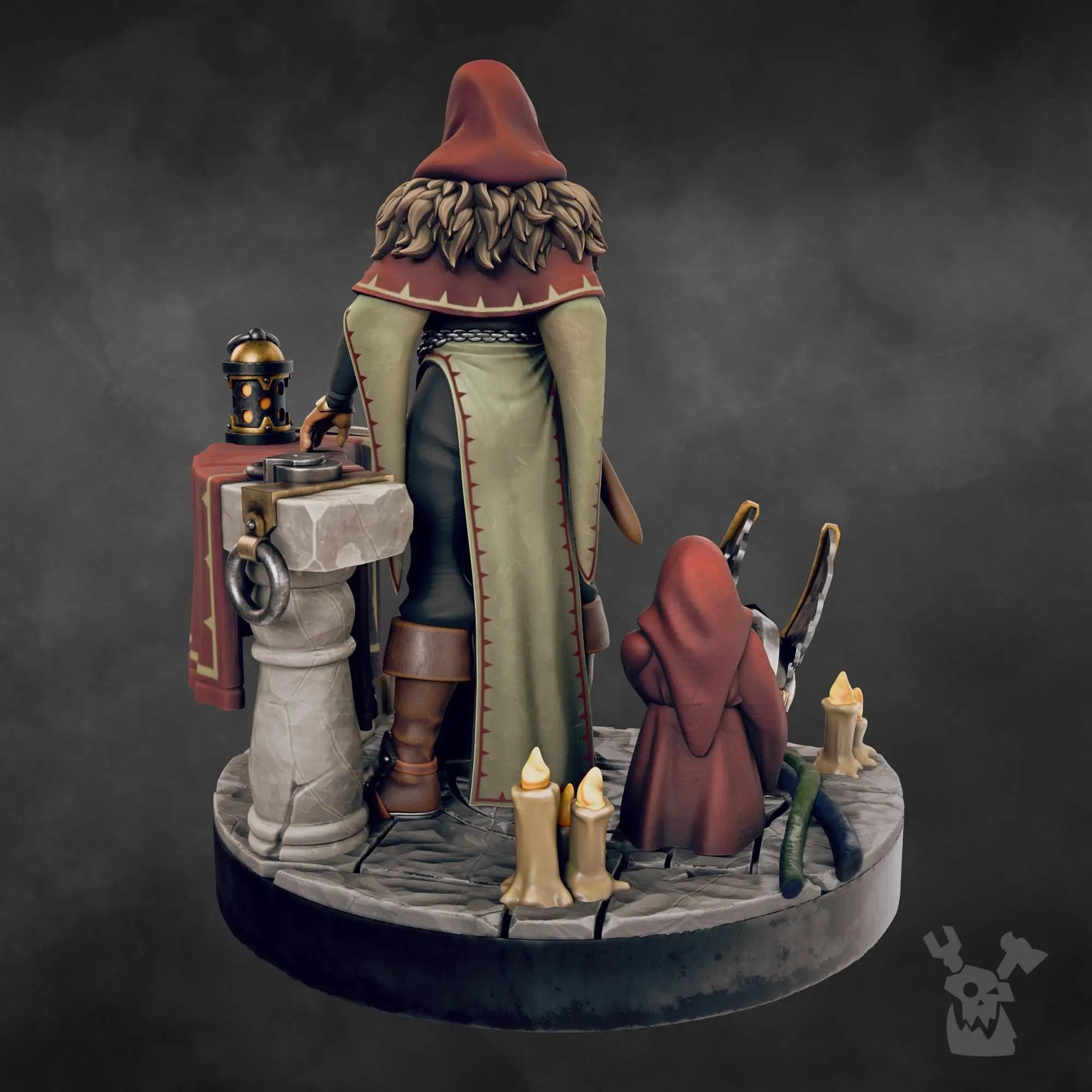 3D printed Leona The Forestborn miniature by DakkaDakka Miniatures, shown in detailed forest-themed design.