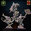 3D printed Lizard Kin Archer Command Group by Lost Kingdom Miniatures, featuring detailed lizard figures with bows and armor.