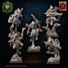 3D printed Lizard Kin Archer Regiment miniatures by Lost Kingdom Miniatures, featuring detailed lizard figures in an archer pose.