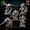 3D printed lizard kin blowpipe regiment miniature by Lost Kingdom Miniatures, detailed lizard figures with blowpipes for tabletop gaming.