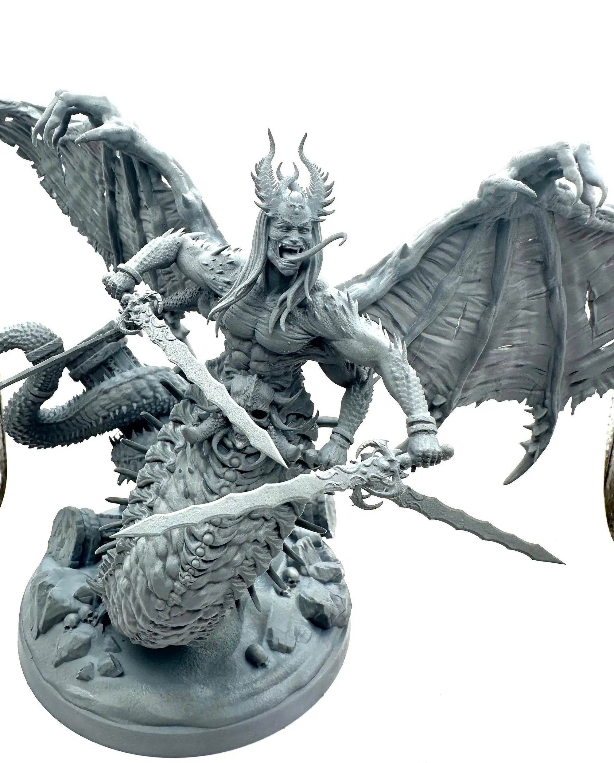 3D printed Lord of Sin miniature by Dark Gods from Last Hope Miniatures, detailed dark fantasy figure with intricate design.