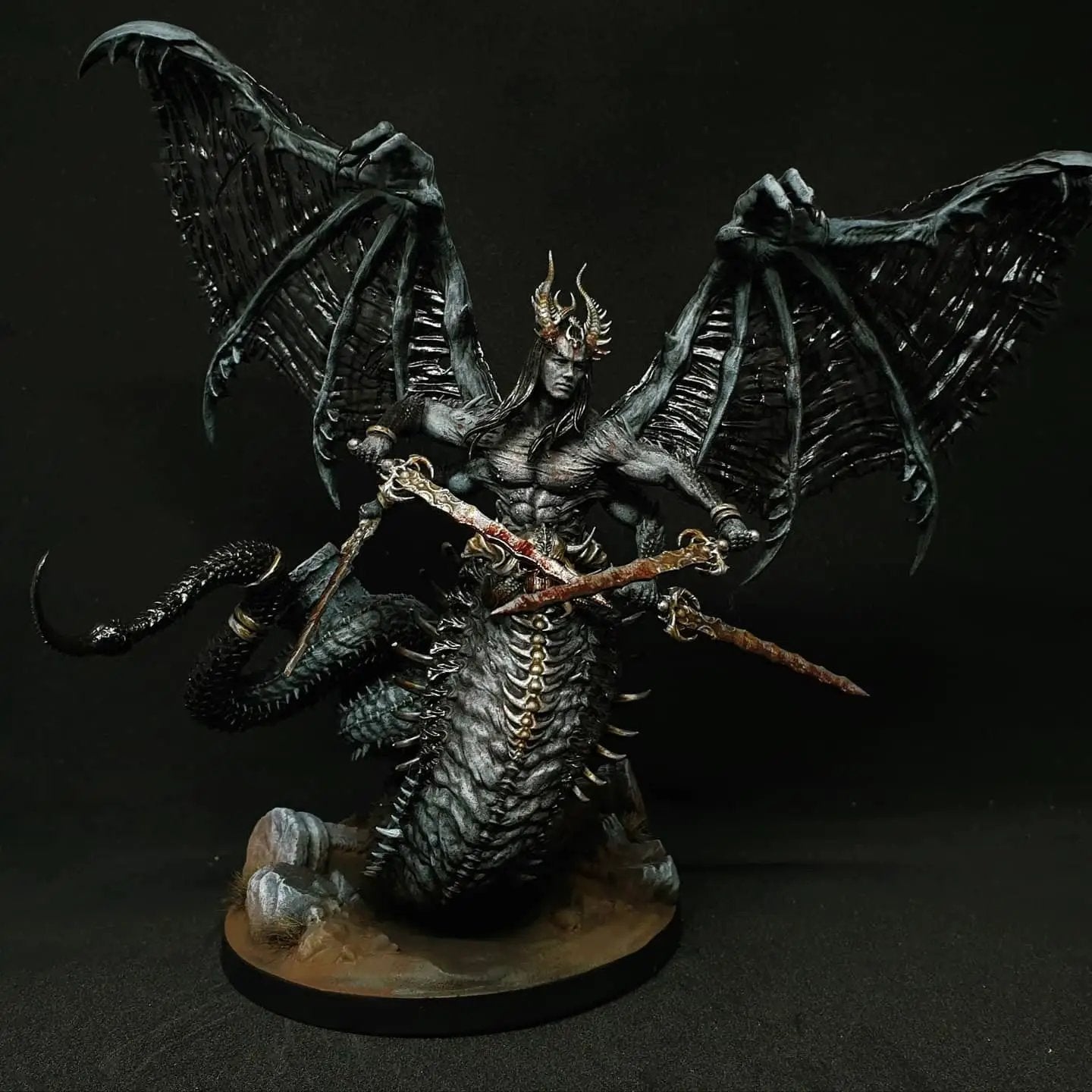 3D printed Lord of Sin miniature by Dark Gods Miniatures, featuring intricate details and dark fantasy design from Last Hope Miniatures.