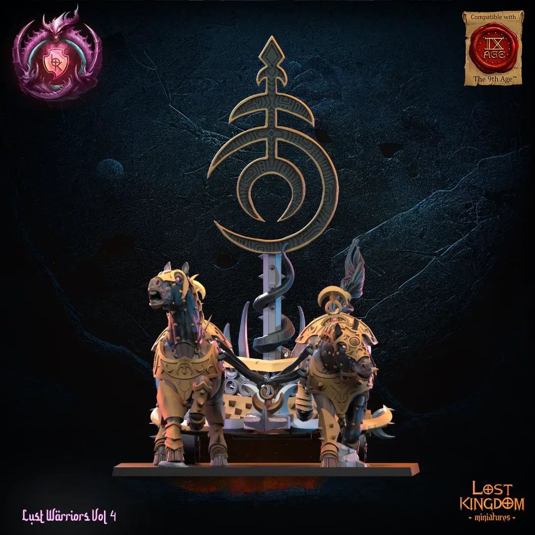 3D printed Lust Chosen Shrine miniature by Lost Kingdom Miniatures, detailed fantasy shrine with intricate design.