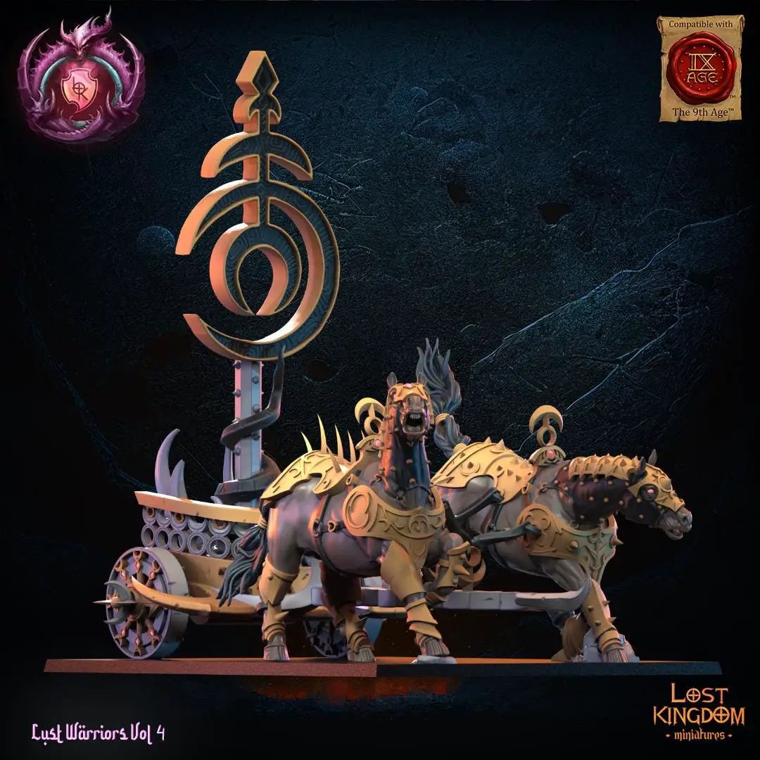 3D printed Lust Chosen Shrine miniature by Lost Kingdom Miniatures, featuring intricate details and ornate design.