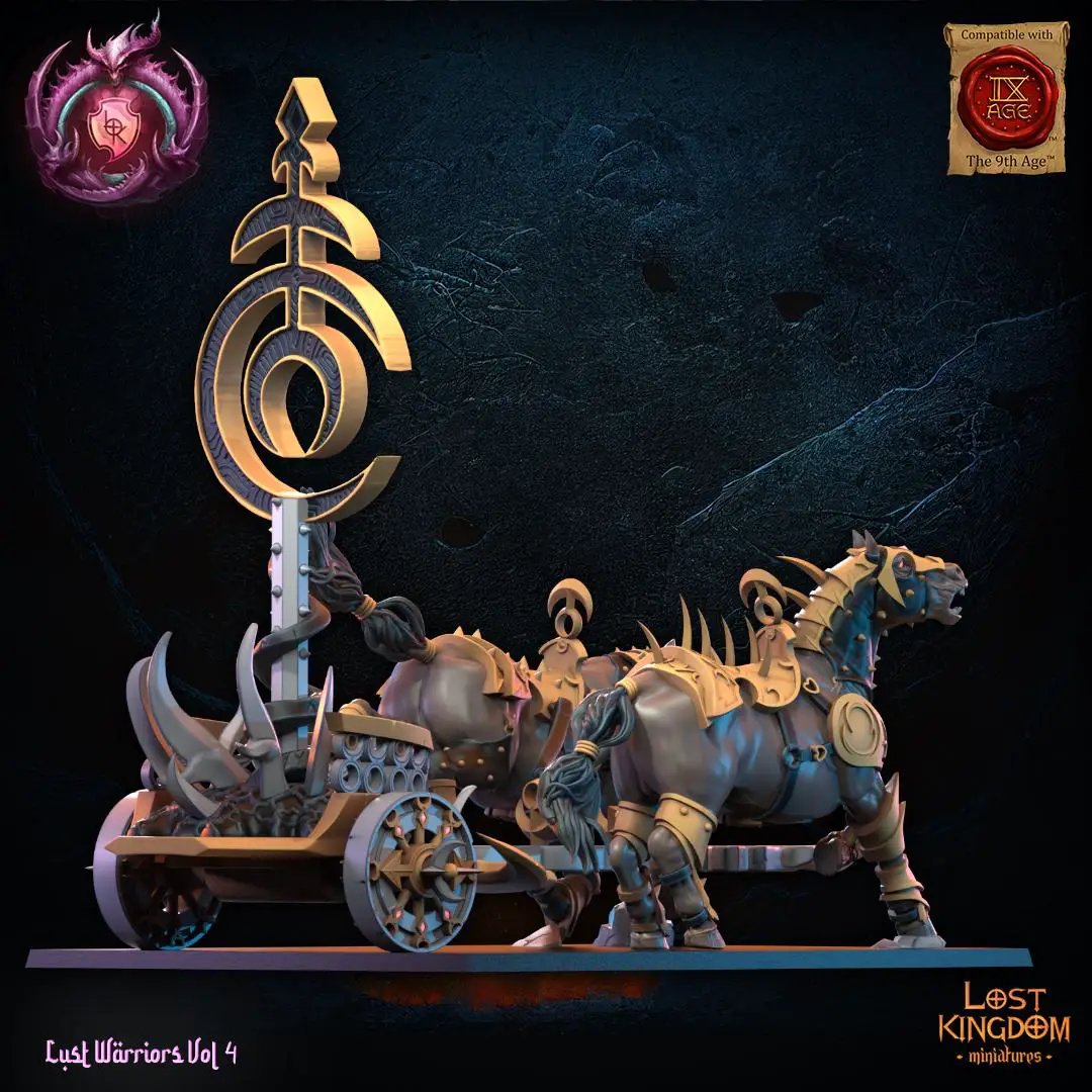 3D printed Lust Chosen Shrine miniature by Lost Kingdom Miniatures, featuring intricate details and a dark fantasy design.