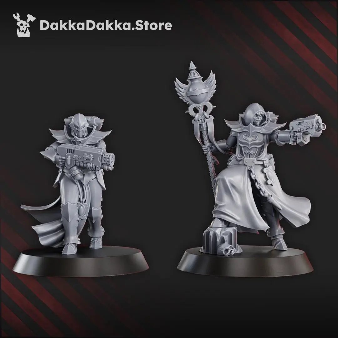 Group of ten 3D printed Maidens of Vengeance miniatures by Last Hope Miniatures, detailed fantasy warrior figures from DakkaDakka.