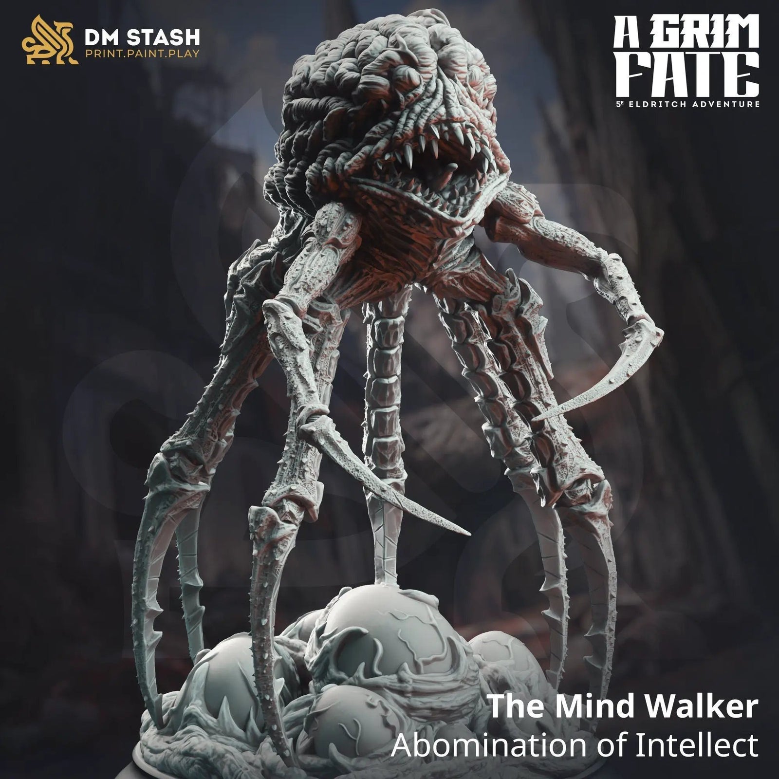 3D printed Mind Walker miniature by Last Hope Miniatures, featuring detailed sci-fi design and intricate textures.