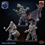 3D printed Misty Island Abyssal Pirates Command Group by Lost Kingdom Miniatures, featuring detailed pirate figures in a commanding pose.