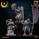 3D printed Night Elf Arbalest Command Group by Lost Kingdom Miniatures, featuring detailed elf figures with bows and armor.