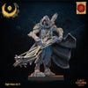 3D printed Night Elf Arbalest Hero model by Lost Kingdom Miniatures, featuring intricate armor and a large crossbow.