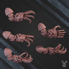 Set of 10 3D printed nocturnal claws miniatures from Last Hope Miniatures, detailed dark claw designs for tabletop gaming.
