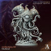 3D printed Occhirul miniature by Last Hope Miniatures from Archvillain Games, showing detailed design and textured surface.