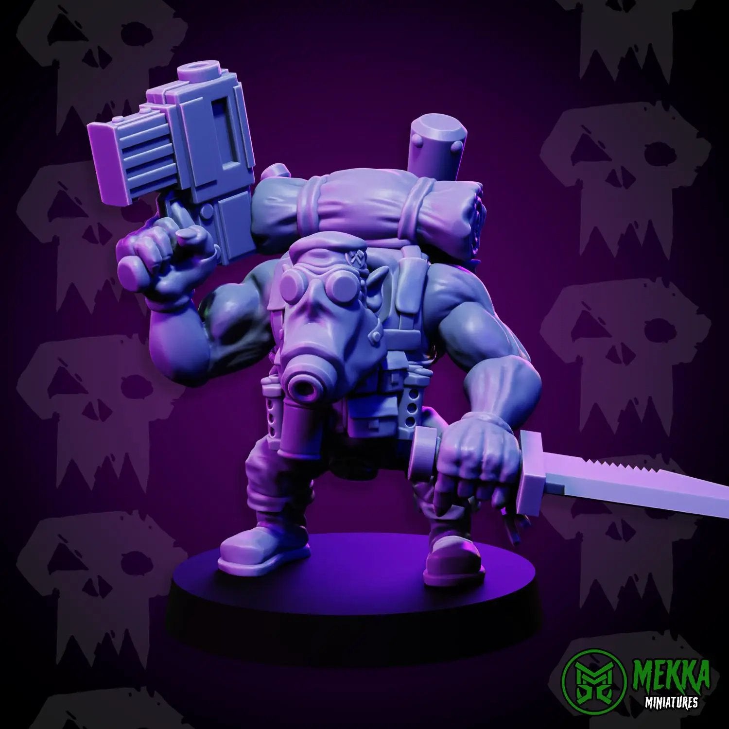 3D printed Orc Commando set by Last Hope Miniatures, featuring detailed orc figures for tabletop gaming and modeling.