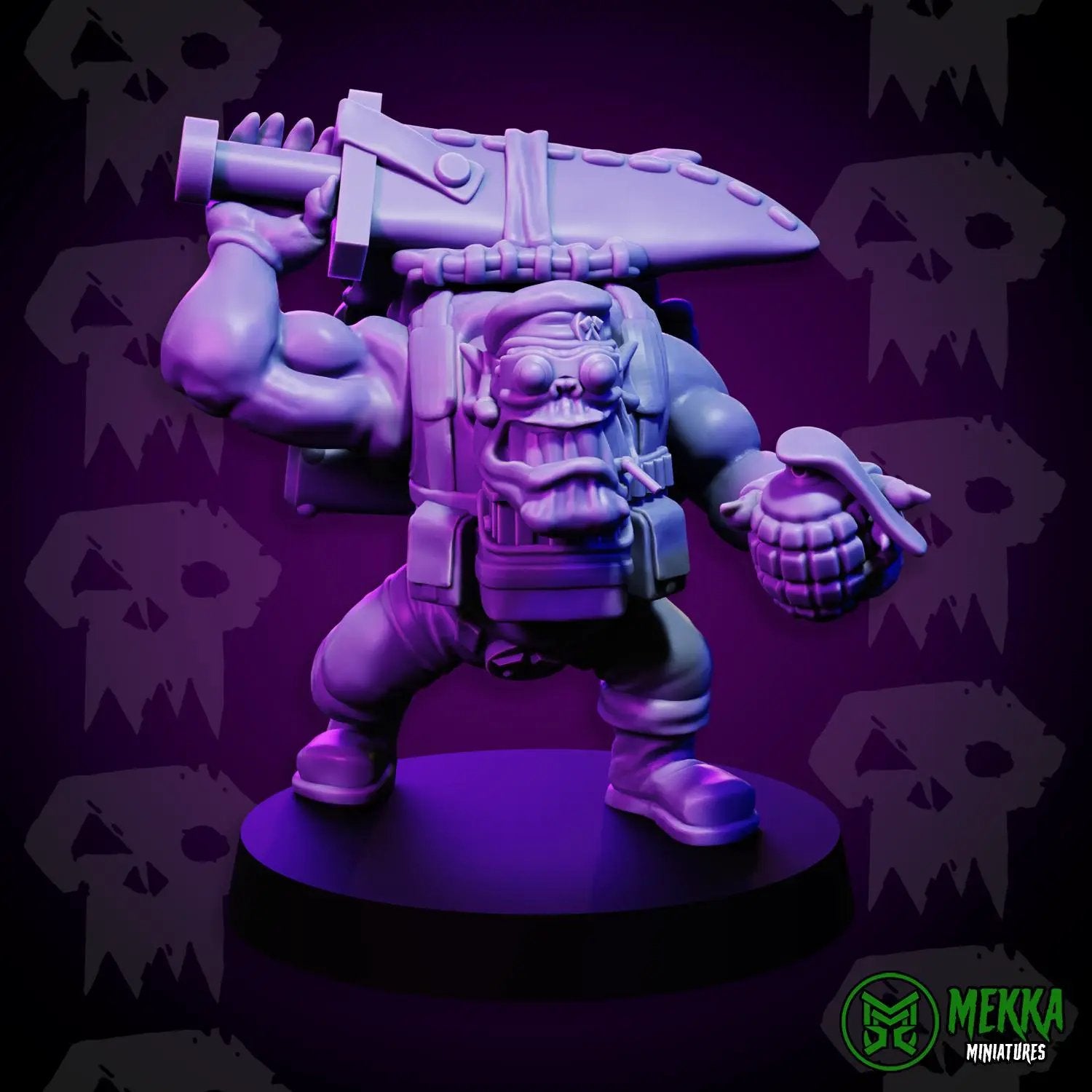 3D printed Orc Commando miniatures set by Last Hope Miniatures, featuring detailed orc figures with weapons and armor.