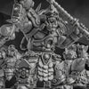 3D printed Orc head Crackaz Mob by DakkaDakka Miniatures, detailed green orc figure with fierce expression and textured skin.