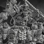 3D printed Orc head Crackaz Mob by DakkaDakka Miniatures, detailed green orc figure with fierce expression and textured skin.