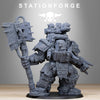 3D printed Orkaz Commander miniature by StationForge for Last Hope Miniatures, featuring detailed armor and weaponry.