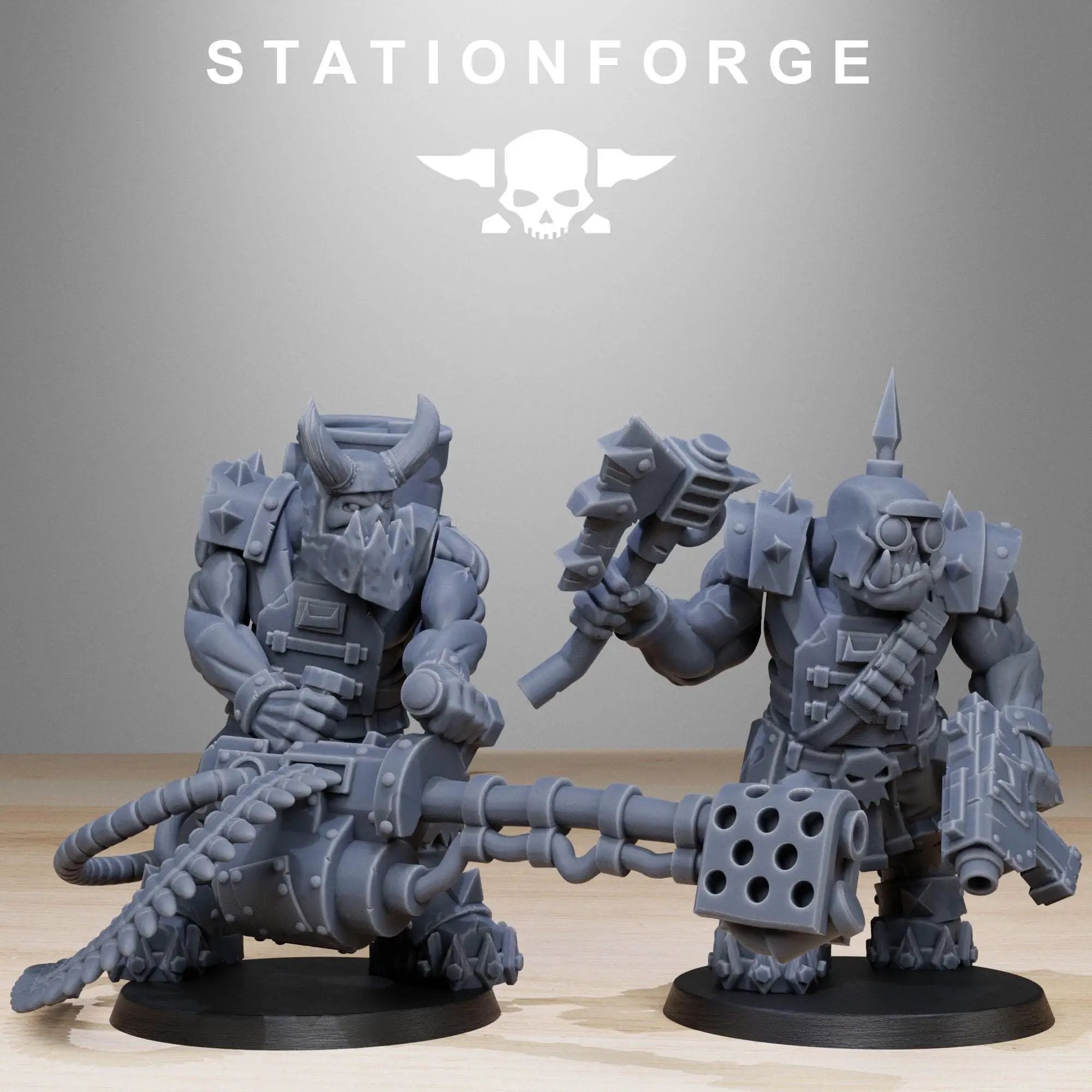 3D printed Orkaz Spec Ops Team miniature by StationForge Miniatures for Last Hope Miniatures, detailed military-style figures.