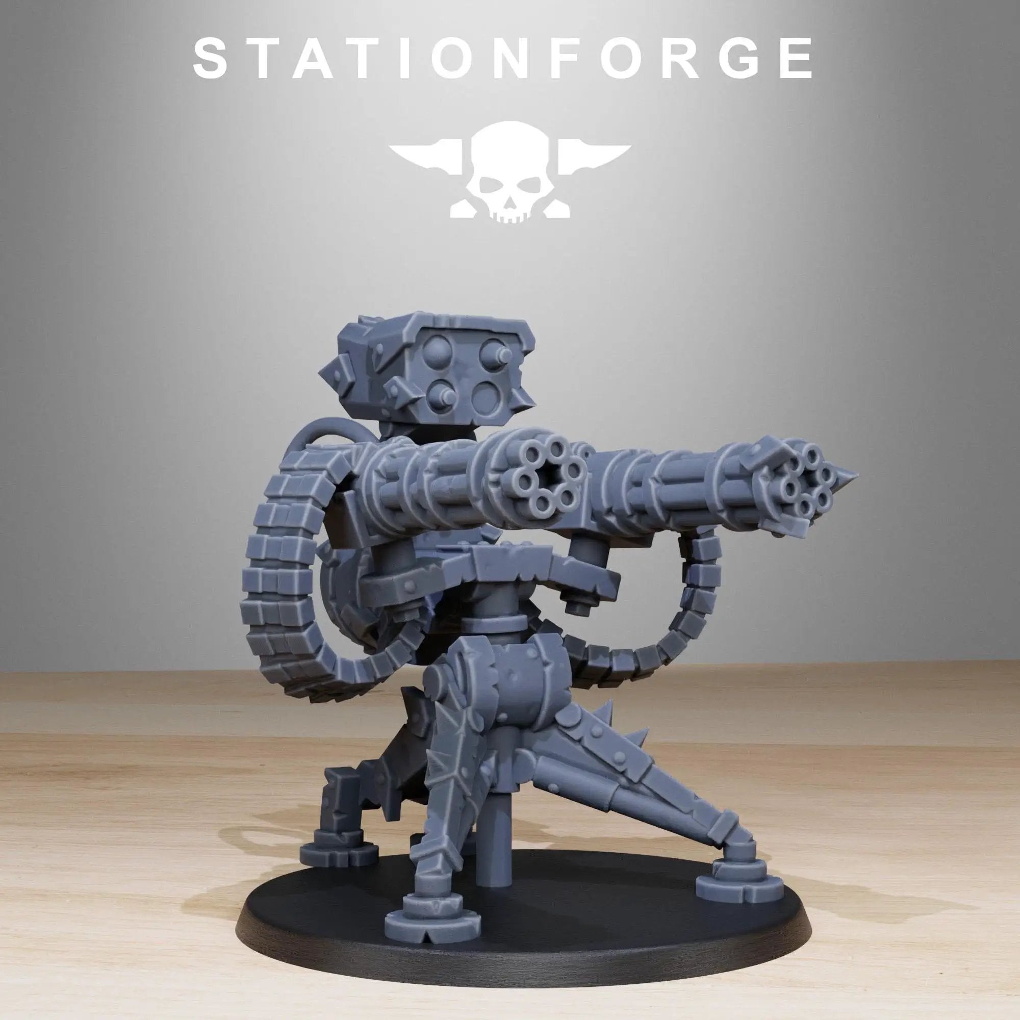 3D printed Orkaz Team Fighters miniatures by StationForge for Last Hope Miniatures, showing detailed orc warrior figures.