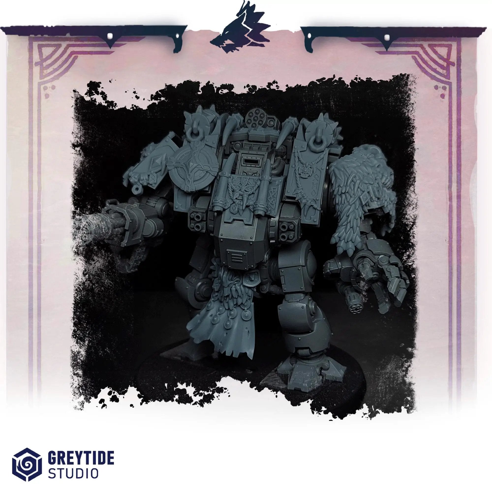 3D printed Pack Hunter Ancient Armor Upgrade Kit by Greytide Studio for Last Hope Miniatures featuring detailed miniature armor components.