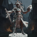 3D printed Paladin of Vengeance miniature by DM Stash from Last Hope Miniatures, detailed figure with armor and weapon.