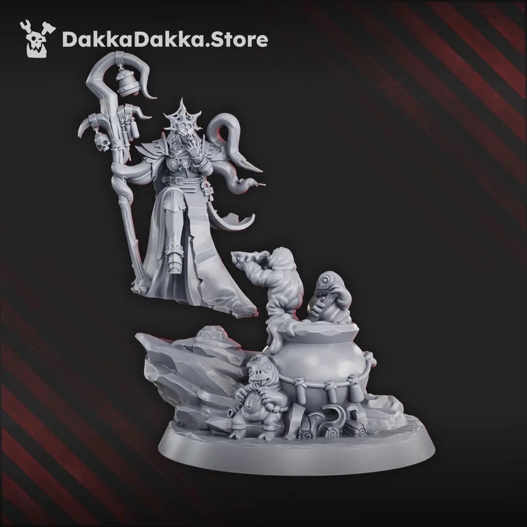 3D printed Phoebe the Unholy Well miniature by Last Hope Miniatures, showcasing detailed craftsmanship and intricate design.