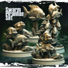 3D printed Piranha Swarms miniatures by Last Hope Miniatures, featuring detailed aquatic fish designs for tabletop gaming.