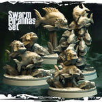 3D printed Piranha Swarms miniatures by Last Hope Miniatures, featuring detailed aquatic fish designs for tabletop gaming.