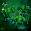 3D printed Pirate Ork Mekaniks miniature by Mekka Miniatures, detailed green orc figure with mechanical accessories, from Last Hope Miniatures