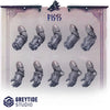 Set of ten 3D-printed Primal Hounds Fists miniatures by Last Hope Miniatures, featuring detailed primal wolf paw designs.