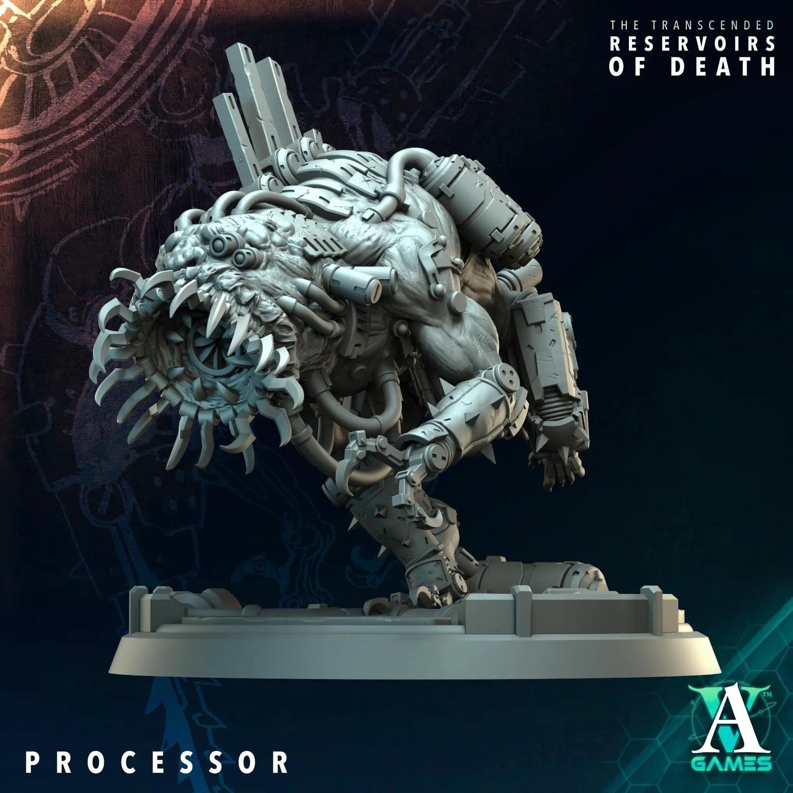 3D printed processor miniature by Last Hope Miniatures for tabletop games, detailed sculpt with intricate design elements.